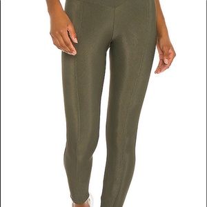 olive ribbed leggings